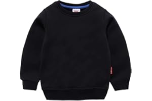 DCUTERQ Boys' Crewneck Thin Sweatshirt Girls Sport Long Sleeve Cotton Pullover Tops Kids Toddler Solid T-Shirt