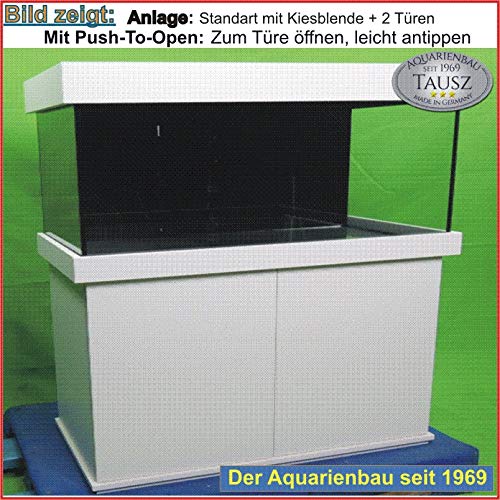 TAB Aquarium Kombination mit Beleuchtung / Schrank / Aquarium 100x40x50 cm / 200L. / Glas 8mm / 2x39 Watt