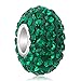 LovelyJewelry May Simulated Birthstone charms Green Synthetic Crystal Beads For Bracelet