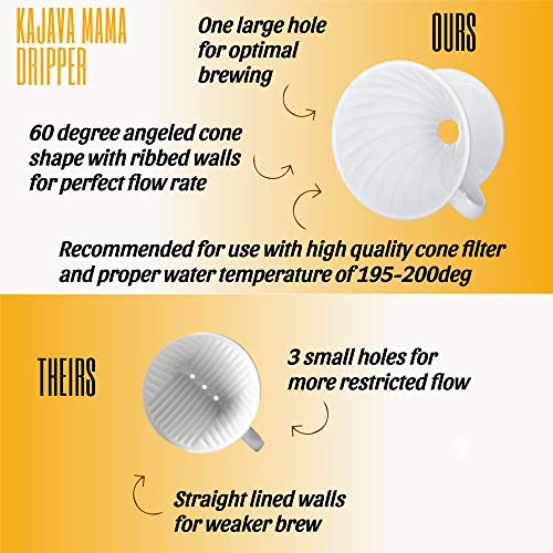 Kajava Mama Pour Over Coffee Dripper Ceramic Slow Brewing Accessories