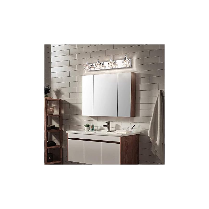 PRESDE Bathroom Vanity Light Fixtures Over Mirror Modern LED 4 Lights