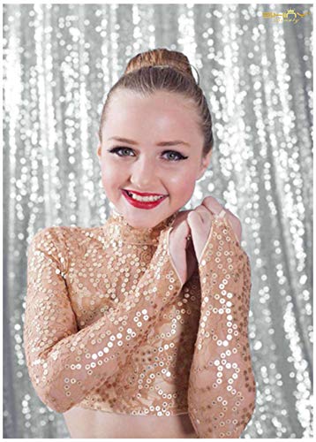 ShinyBeauty PHOTOBOOTH Background Best Choice-4FTx7FT-Silver-Sequin backdrops, Sequin Fabric,Wedding backdrops,Rust Backdrop,Sequin Curtains,Photography Backdrop (Buy it Now) (4FTx7FT, Silver)