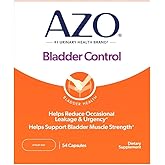 AZO Bladder Control with Go-Less Daily Supplement | Helps Reduce Occasional Urgency* | Helps reduce occasional leakage due to laughing, sneezing and exercise | 54 Count Capsules