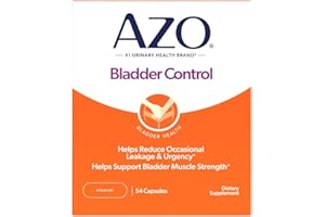 AZO Bladder Control with Go-Less Daily Supplement | Helps Reduce Occasional Urgency* | Helps reduce occasional leakage due to laughing, sneezing and exercise | 54 Count Capsules