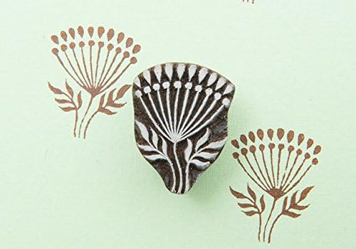 Blockwallah Wild Flower #3 Wooden Block Stamp