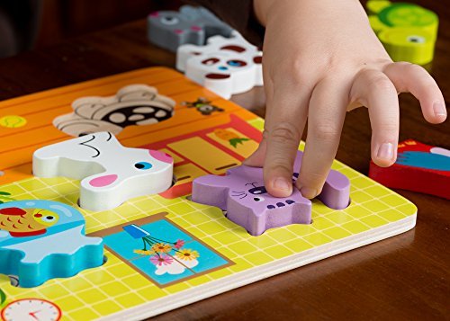 2 Wooden+Chunky+Puzzle+Educational+Development