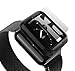 iCASEIT Apple Watch Case Screen Protector 38mm (Pack of 3) - Bumper Case with Screen Protector for Full Protection for Apple Watch 38 mm - Black x 3