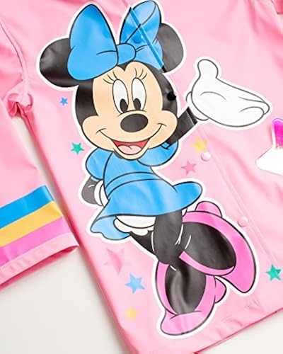 Disney Girls' Rain Jacket Slicker Shell Raincoat: Minnie Mouse