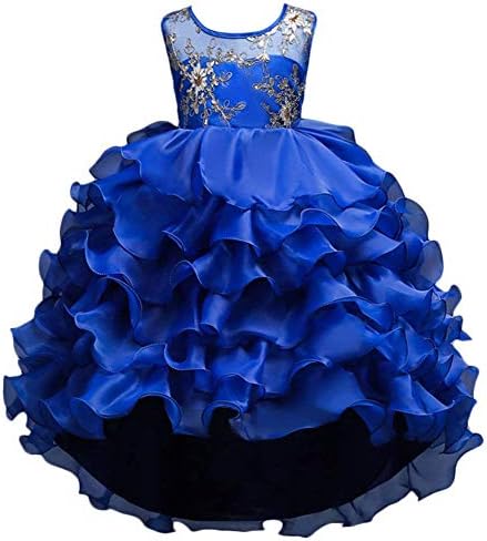 VERNASSA Girl Dress Kids Ruffles Lace Party Wedding Dresses Girl Birthday Party