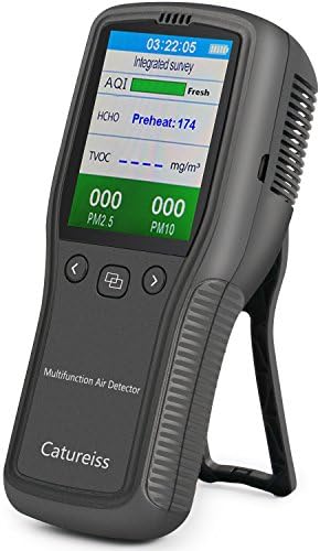 FUELUS Air Quality Tester, Detector, Multi-Functional Formaldehyde (HCHO) / PM2.5 / PM10 / TVOC Monitor (English Version-J)