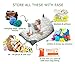 MiniOwls Stuffed Animal Toy Storage Bean Bag Chair Cover – Scandinavian Gray with white Arrows Toy Organizer for Kids (100L/26gal)
