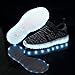 Denater Breathable LED Light Up Shoes With Remote Flashing Sneakers for Kids Boys Girls (28/11M US Little Kid, A-black)