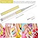 Bememo 5 Pieces Nail Brushes for Nail Art, UV Gel Painting Nail Design Brush Nail Art Pens, Nail Art Liner Brushes Nail Dotting Painting Drawing Pen Set 5/7/9/11/20 mm