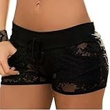 Women's Lace Short, Mosunx(TM) G-string Briefs Panties Knickers (M, Black)
