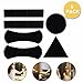 PartLove LCL18070301 6 Pack Reusable and Washable Phone Holder, Nano Rubber Pads, Fixate Pad Sticky to Toilet Wall Glass Mirrors, Dashboard, Kitchen, Cabinet Office, Black