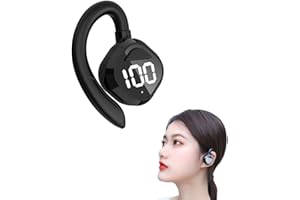 Open Ear Headphone,Single Ear Bluetooth 5.3 Sports Wireless Earbud Air Conduction Long Playtime Comfort Ear Buds with HD Mic 