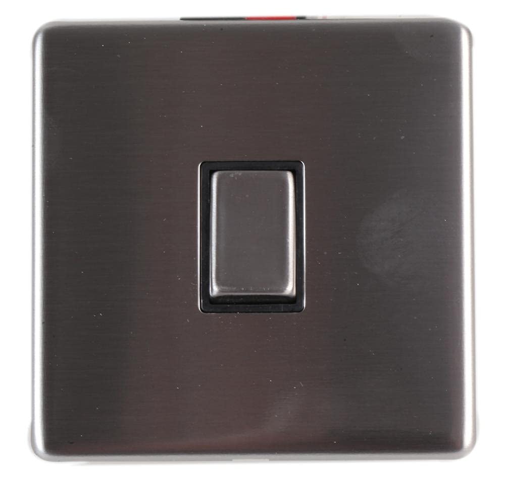 PRO ELEC 1-Gang 2-Way Screwless Light Switch, Stainless Steel, 10AX, 250V – PELB1134
