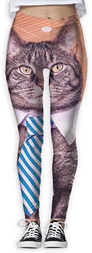 Yoga Pants Cat Gentleman Women Power Yoga Pants Tummy Control Workout Yoga Capris Pants Leggings