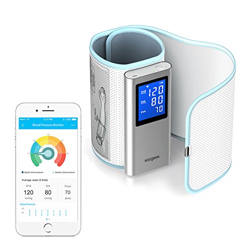 Koogeek Wireless Blood Pressure Monitor FDA Approved Digital Upper Arm Cuff, Bluetooth or Wifi Compatible for Apple and Android Devices