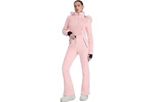 HOTIAN Womens Ski Suits One Piece Snowsuit Waterproof Snowboard Insulated Slim Snow Jumpsuits Winter Ski Outfit