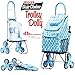 dbest products Stair Climber Bigger Trolley Dolly, Moroccan Tile Grocery Shopping Foldable Cart Condo Apartment