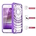 SmartLegend Case for iPhone 6S & iPhone 6, Girls Women Slim Anti-Slip Clear Soft TPU Bumper + Hard PC Back Shockproof Full-Body Protective Phone Cover for iPhone 6/6s- Purple Mandala