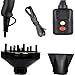 Jinri JR-104A 1875W Professional Far Infrared and Negative Ionic Hair Blow Dryer AC Motor With Concentrator & Diffuser Black Color