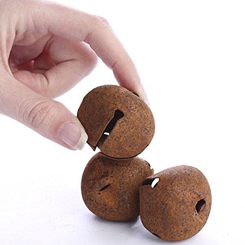 Bag of 18 Rusty Tin Jingle Bells for Holiday Decor and Crafting