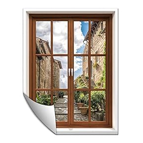 Wall Paper Small Wall Mural Beautiful Scenery Out of The Window Wall Art Removable Wall Decoration for Bedroom Living Room - 24x32 inches