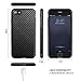 BASSTOP Carbon Fiber Hybrid Rubberized Super-Slim Anti-Slip Grip Full Body Protector Cover Premium Flexible Soft TPU Case for Apple iphone 7, iPhone 8- (Black 4.7