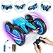 Crenova Remote Control Cars for Kids 1:24 4WD Stunt Car Toy,7.5MPH Double Sided Driving 360° Spin to Bloom,2.4GHz Rechargeable RC Car with Colorful LED Headlights