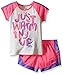 adidas Toddler Girls' Top and Short Set, Grey Heather, 3T