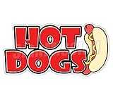 HOT DOGS I Concession Decal sign stand cart dog vendor