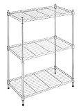 Whitmor Supreme Small 3 Tier Shelving Adjustable Chrome