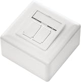 deleyCON CAT6a Network Socket Set - 3x Fully Shielded RJ45 Ethernet Wall Plates view 2