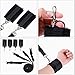 Sexplus BDSM Bed Bondage Restraint System Soft Wrist and Ankle Handcuffs with Restraint Straps Rope for Couples Sex