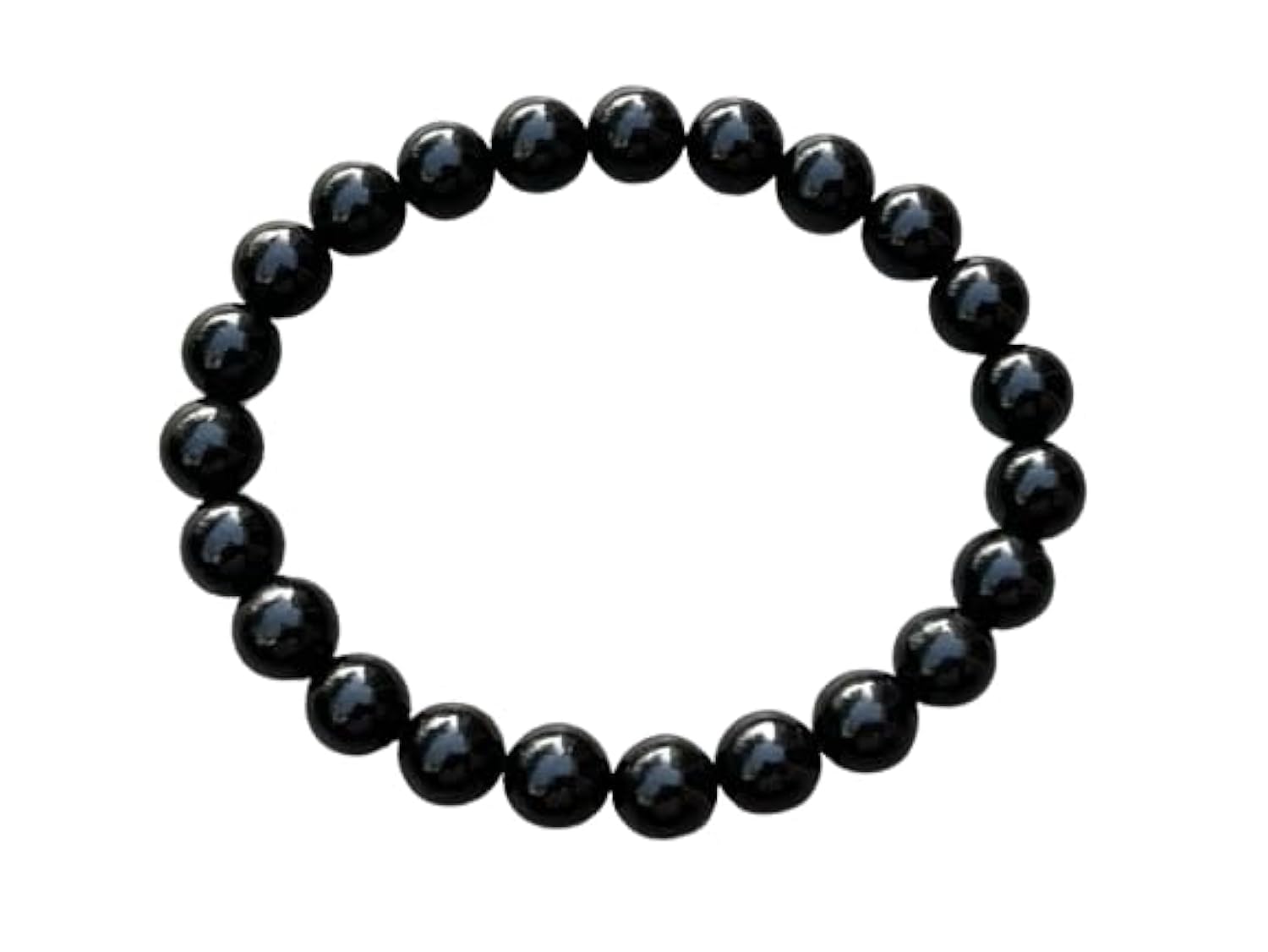 Black Obsidian Crystal Bead Bracelet 8mm, Wholesale