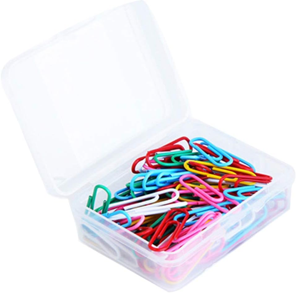 Vektenxi 80 clips de papel multicolores para oficina, documentos