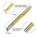 Carbide End Mill Engraving Bits with Titanium Coat, Sibaok 10 PCS CNC Rotary Burrs Set Tool for PCB Model Plastic Fiber Carbon Fiber Hardwood, 1/8'' Shank, 0.8-3 mm