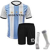 NITAFOX Soccer Jerseys for Kids Boys & Sports Fan Jerseys, Youth Futbol Training Shirt and Socks, 2-14 Years