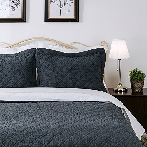 image for Elegant Life Minimal Linen &Cotton Diamond Stitching Solid Colored Pil