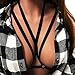 Romacci Women Cage Bra Halter Bikini Elastic Lingerie Crop Top Bralette