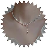 Yheakne Boho Crystal Butterfly Choker Necklace Pearl Y Lariat Necklace Vintage Butterfly Pearl Chain Necklace Rhinestone Butterfly Necklace Jewelry for Women