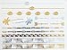 5 Sheets Metallic Tattoos Gold and Silver Flash By Modern Boho HUGE Collection Fast Free Shipping (Beach Body Collection)