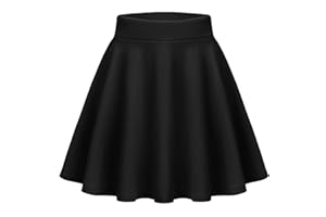 Zeagoo Women's Skirt Basic Mini Skater Skirt 2025 Fall Skirts Stretchable High Waist A-Line Dance Skirts