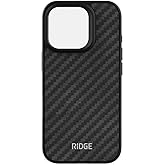 Ridge Case Compatible with iPhone 16 PRO - Compatible with MAGSAFE & Wireless Charging, Aluminum Control Buttons, Dual-Layer Construction, TPU Bumper with Drop Protection (Carbon)