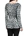 Allegra K Women's Halloween Long Sleeve Ruffle Blouse Scoop Neck Animal Print Peplum Top Medium Grey-Leopard