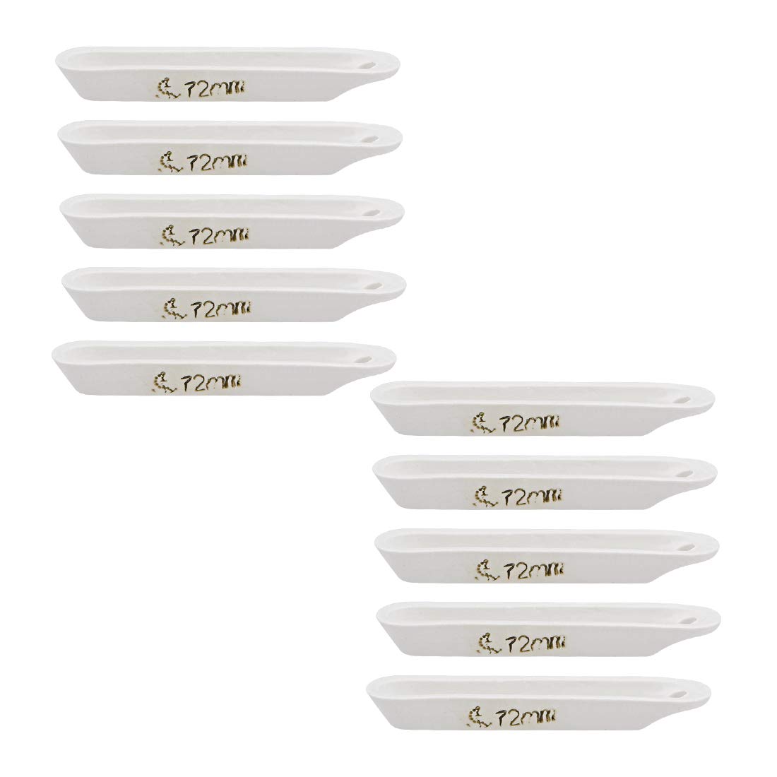 sourcing map 45% Alumina Crucible Boat 1.8ml Sample Holder Furnaces 72x11x9mm 10pcs