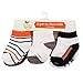 Yoga Sprout Unisex Baby No Show Socks, Orange Charcoal 6-Pack, 0-6 Months