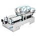 OrangeA Horizontal Liquid Filling Machine 100-1000ml Pneumatic Liquid Filling 2 Nozzles Bottle Filler for High Viscosity Liquid and Paste Filling
